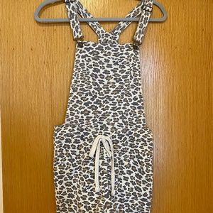 Leopard print overalls